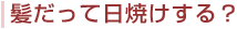 髪だって日焼けする?